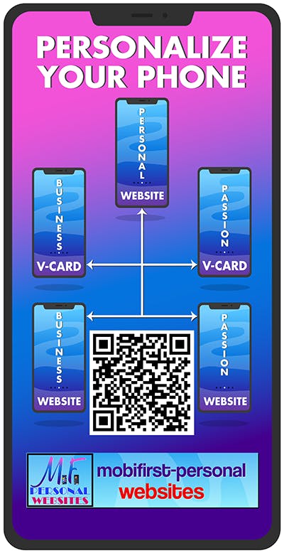 mobifirst-personal.com handbill showing five website connection plan